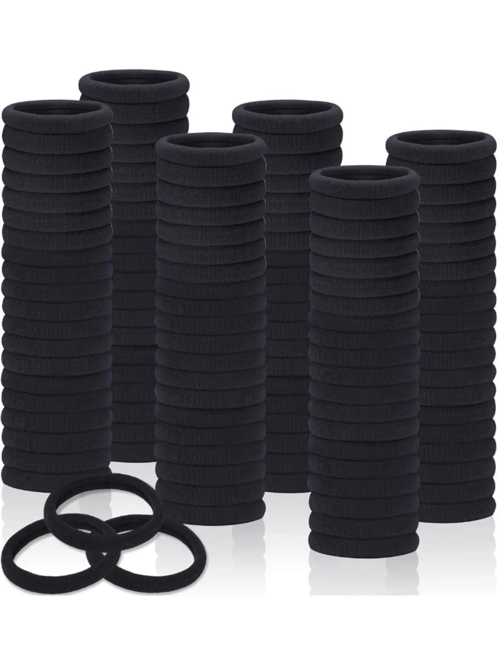 150 Pcs No Damage Elastic Hair Ties for Thick & Thin Hair, Soft Ponytail Holders